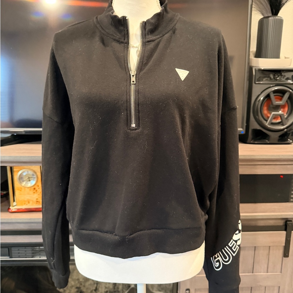 GUESS Black Half-Zip Women's Sweater